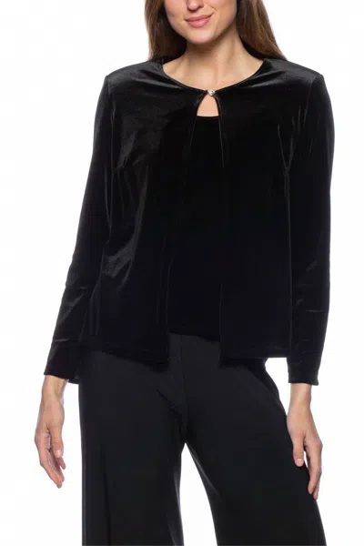 Marina Long Sleeve Jacket & Top Set In Black