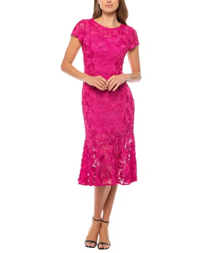 Marina Mesh Midi Dress In Purple