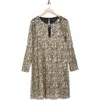 Marina Women's Three-quarter Sleeve Mini A-line Dress In Black/gold