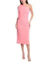 Marina Midi Crepe Dress In Red