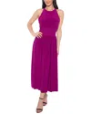 Marina Smocked Waist Jersey Dress In Multi