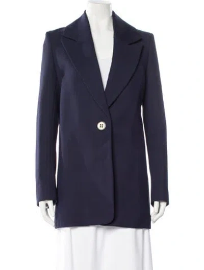 Pre-owned Marina Moscone Blazer In Blue