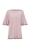 Marina Moscone Cady Scalloped T-shirt In Pink
