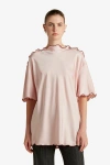 Marina Moscone Cady T-shirt With Scalloped Edge In Pink