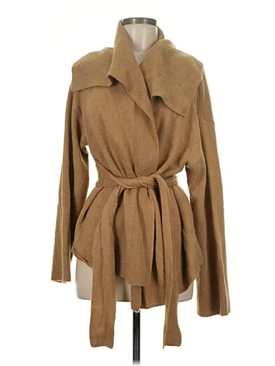 Pre-owned Marina Moscone Collective Cardigan Sweater In Brown