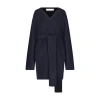 Marina Moscone Double Faced Wool-blend Cocoon Coat In Navy