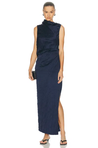 Marina Moscone Draped Dress In Black