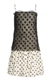 Marina Moscone Embroidered Bubble Dress
