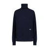 Marina Moscone Funnel Neck Pullover In Navy