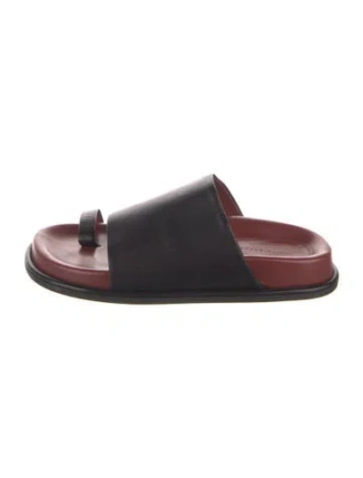 Pre-owned Marina Moscone Leather Slides In Multi