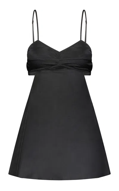 Marina Moscone Open-back Silk Camisole In Black