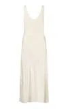 Marina Moscone Satin Dress In Ivory