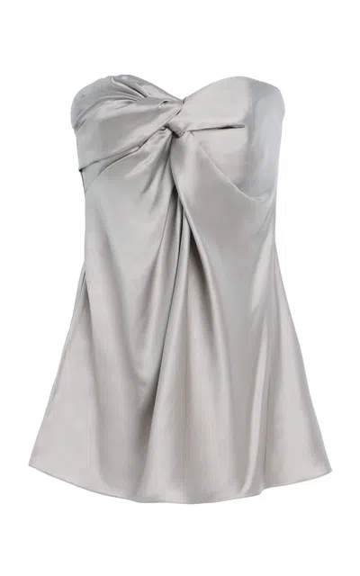 MARINA MOSCONE SATIN TWIST BUSTIER