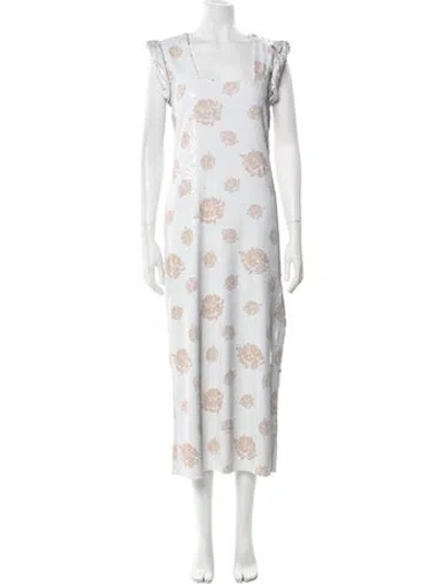 Pre-owned Marina Moscone Sequin Long Dress W/ Tags In Neutral