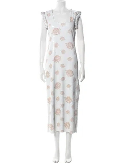 Pre-owned Marina Moscone Sequin Long Dress W/ Tags In Neutral