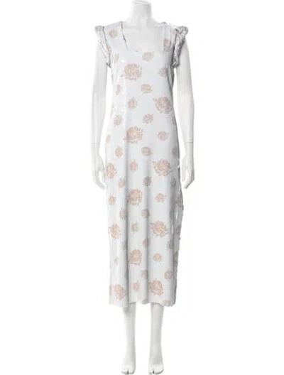 Pre-owned Marina Moscone Sequin Long Dress W/ Tags In Neutral