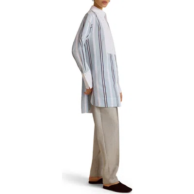 Marina Moscone Slim Tuxedo Shirt In Blue