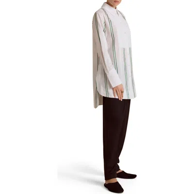 Marina Moscone Slim Tuxedo Shirt In Gray