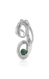Marina Moscone Spiral Pearl Over Ear Cuff In Silver