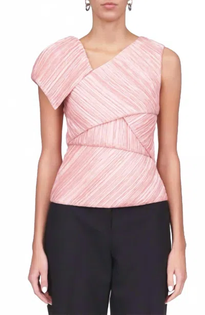 Marina Moscone Spliced Top In Pink