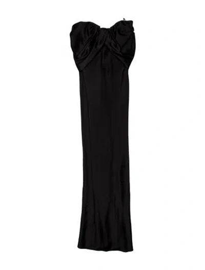 Pre-owned Marina Moscone Strapless Long Dress W/ Tags In Black