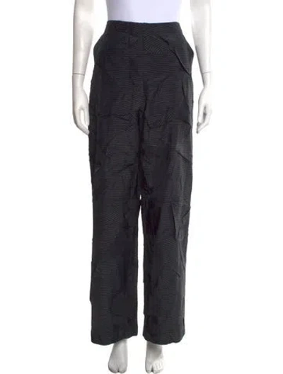 Pre-owned Marina Moscone Striped Wide Leg Pants W/ Tags In Black