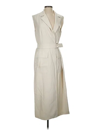 Pre-owned Marina Moscone Trenchcoat In Ivory