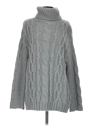 Pre-owned Marina Moscone Turtleneck Sweater In Gray