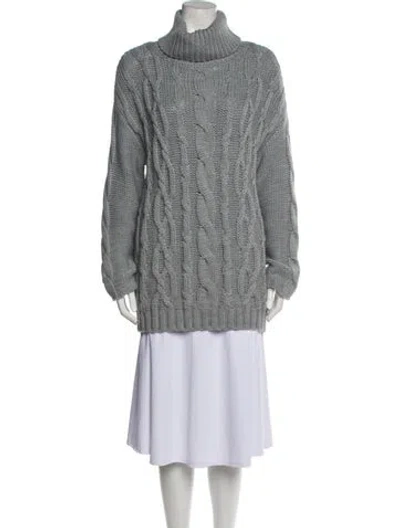 Pre-owned Marina Moscone Turtleneck Sweater In Gray