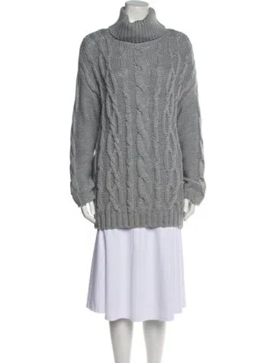 Pre-owned Marina Moscone Turtleneck Sweater In Gray