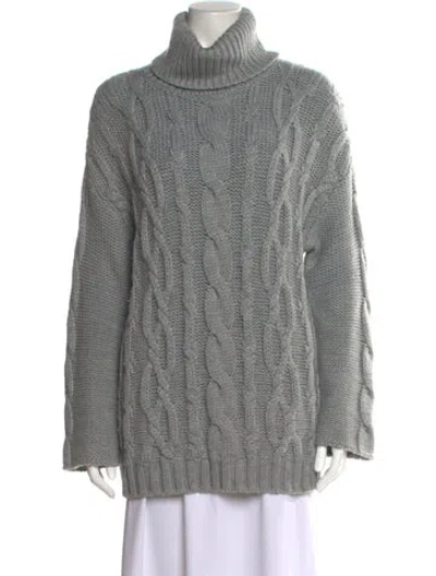 Pre-owned Marina Moscone Turtleneck Sweater In Gray