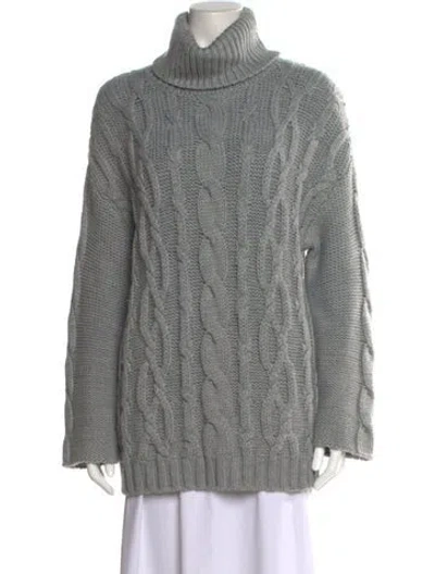 Pre-owned Marina Moscone Turtleneck Sweater In Gray
