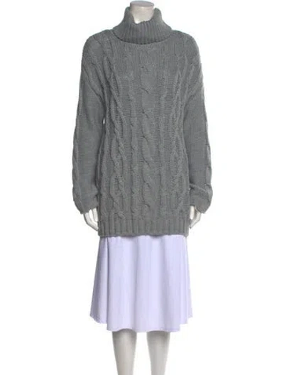 Pre-owned Marina Moscone Turtleneck Sweater In Gray