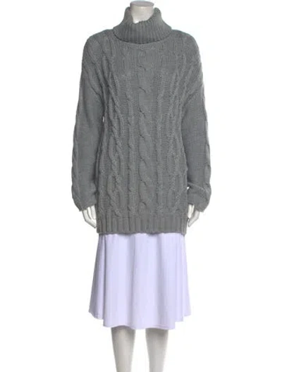 Pre-owned Marina Moscone Turtleneck Sweater In Gray