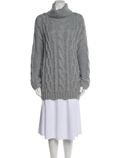 Pre-owned Marina Moscone Turtleneck Sweater In Gray