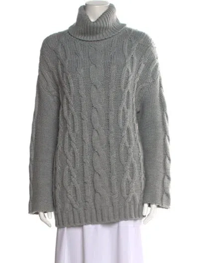 Pre-owned Marina Moscone Turtleneck Sweater In Gray