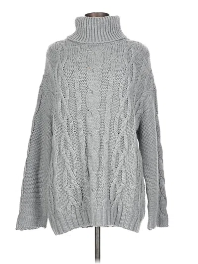 Pre-owned Marina Moscone Turtleneck Sweater In Gray