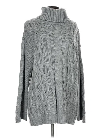 Pre-owned Marina Moscone Turtleneck Sweater In Gray