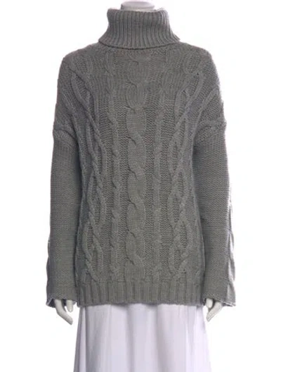 Pre-owned Marina Moscone Turtleneck Sweater In Grey