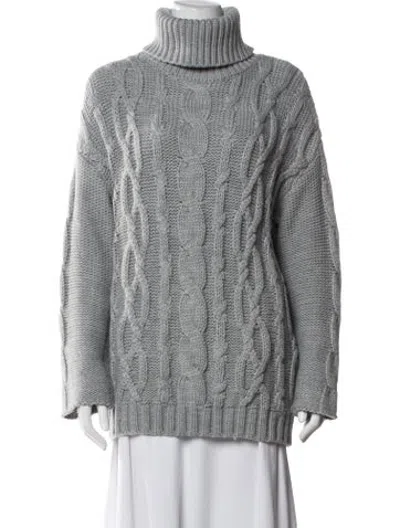 Pre-owned Marina Moscone Turtleneck Sweater In Grey