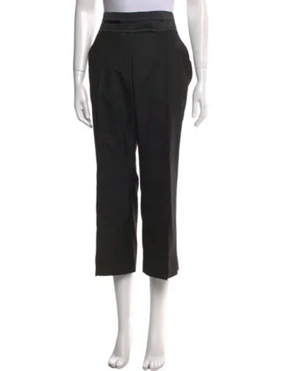 Pre-owned Marina Moscone Virgin Wool Wide Leg Pants W/ Tags In Black