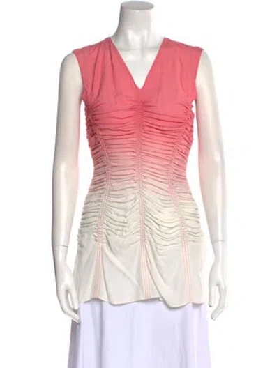 Pre-owned Marina Moscone V-neck Mini Dress W/ Tags In Pink