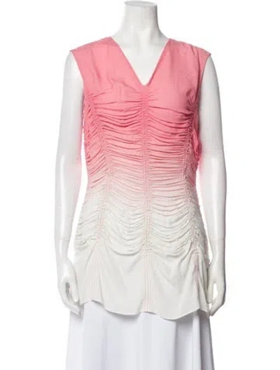 Pre-owned Marina Moscone V-neck Mini Dress W/ Tags In Pink