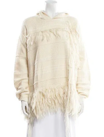 Pre-owned Marina Moscone V-neck Sweater W/ Tags In Neutral