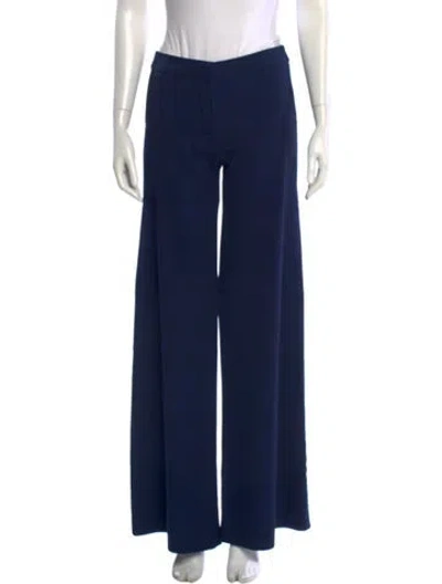 Pre-owned Marina Moscone Wide Leg Pants In Blue