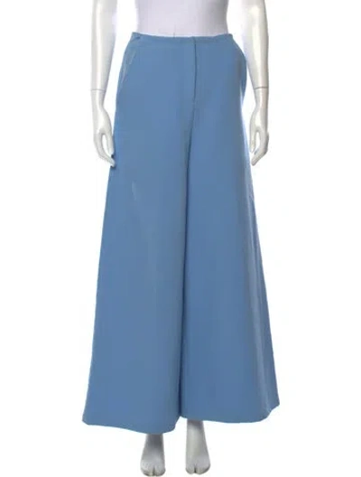 Pre-owned Marina Moscone Wide Leg Pants In Blue