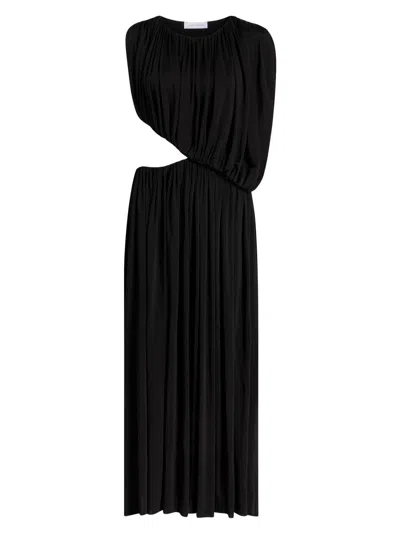 Marina Moscone Women's Draped Jersey Dress In Black
