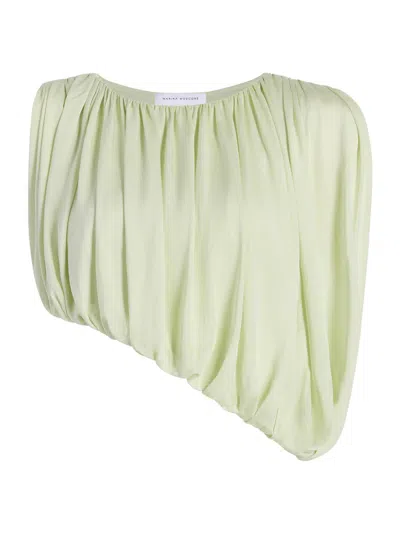 Marina Moscone Women's Draped Jersey Top In White