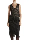 Marina Moscone Lace Patchwork Top In Black