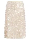 Marina Moscone Paillette Tubino Skirt In Pink